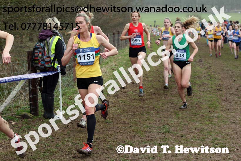 Senior womens Inter Counties Cross Country, Prestwold Hall, Loughborough. Photo: David T. Hewitson/Sports for All Pics